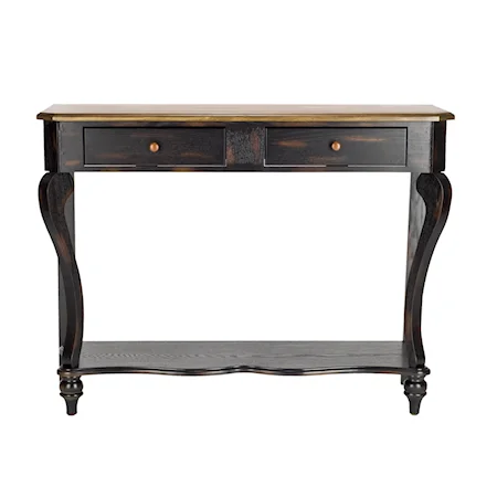 Console Table with Drawers and Shelf